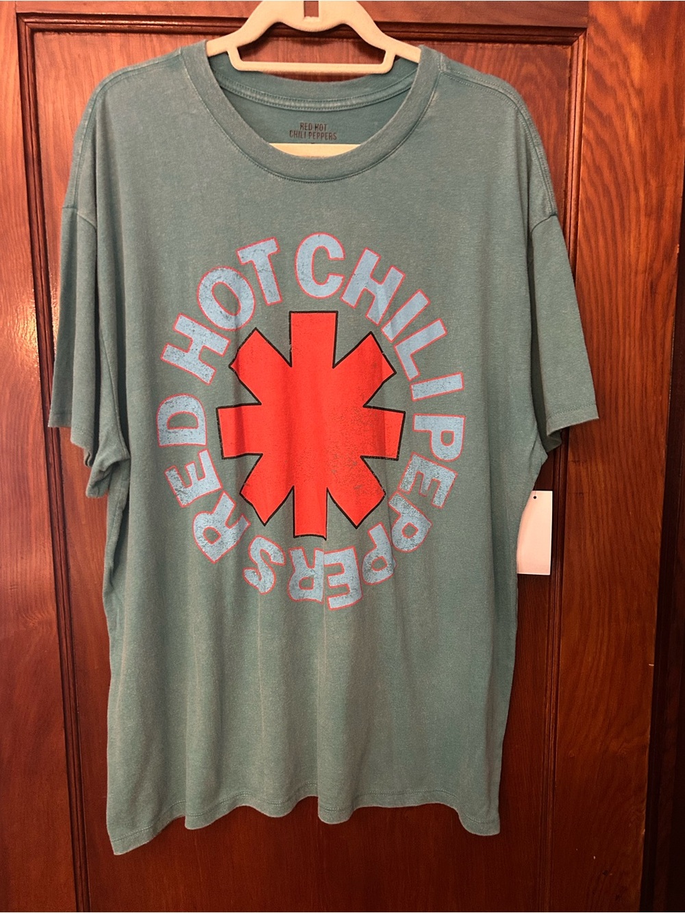 Red Hot Chili Peppers Graphic Band Tee Concert T-Shirt Teal XL - Picture 4 of 8